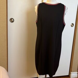Forever 21 Black Midi Sheath Dress with Red and White Trim